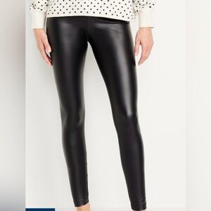 Black Faux Leather Leggings